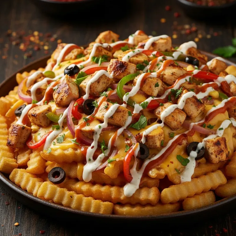 Loaded Crinkle Fries — Appetizers & Fry Corner at Grüv, Bahria Town Lahore