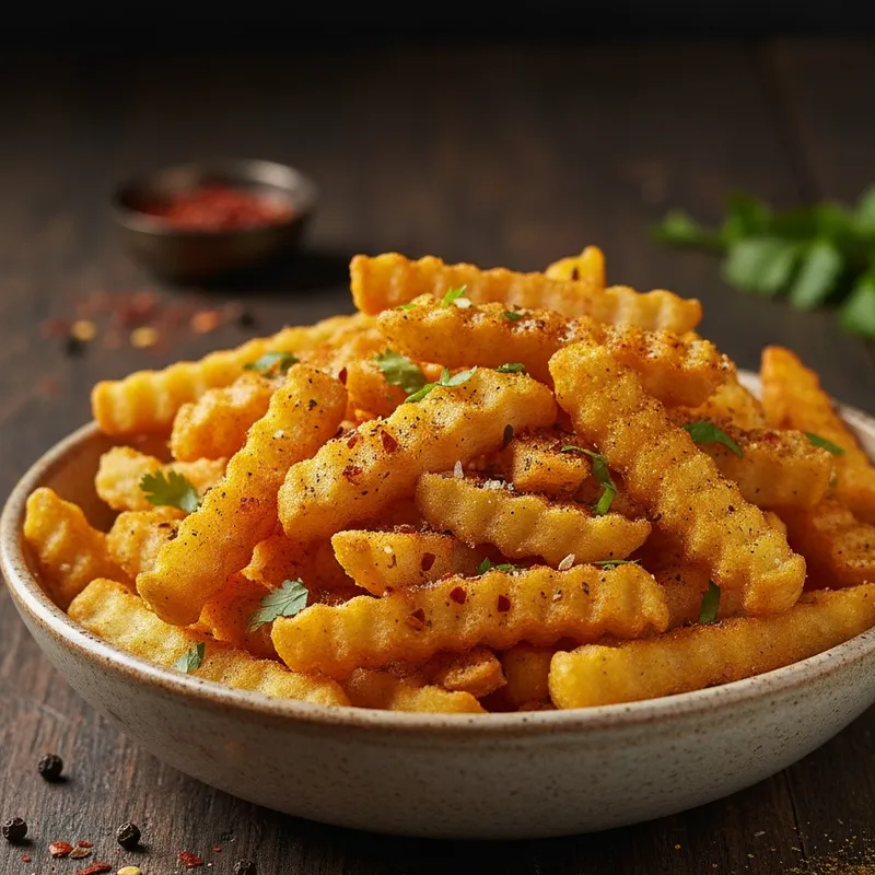 Masala Crinkle Fries — Appetizers & Fry Corner at Grüv, Bahria Town Lahore