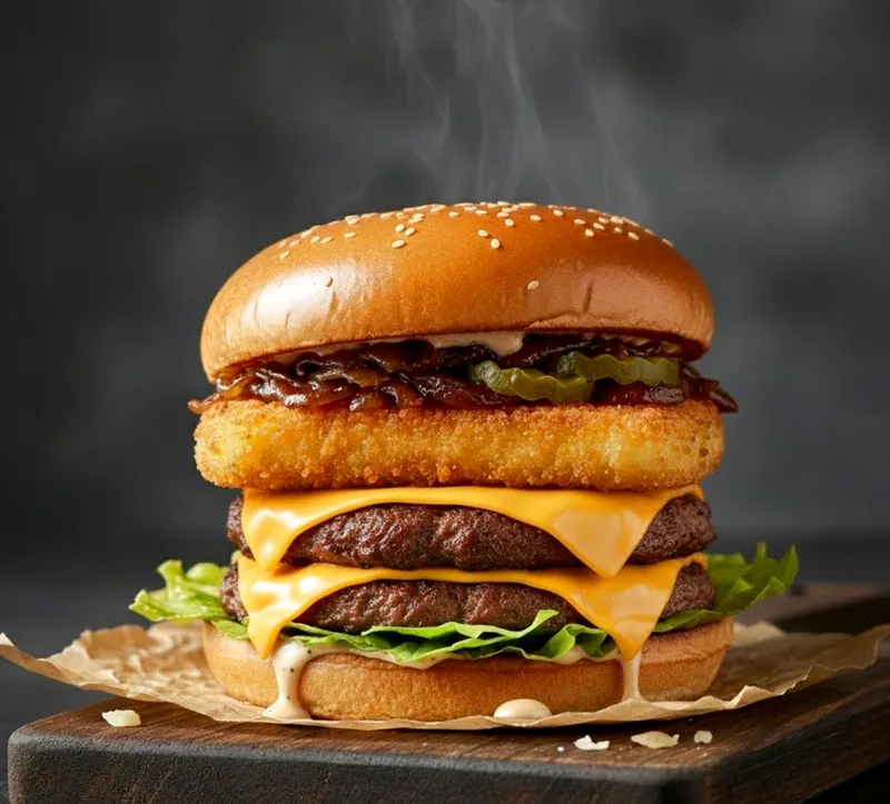 Mozz Stack — Beef Burgers at Grüv, Bahria Town Lahore
